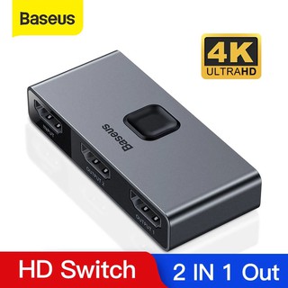 Baseus HDMI Splitter 4K 60Hz HDMI Switch 2 Ports Bi-Direction 1x2/2x1 ...