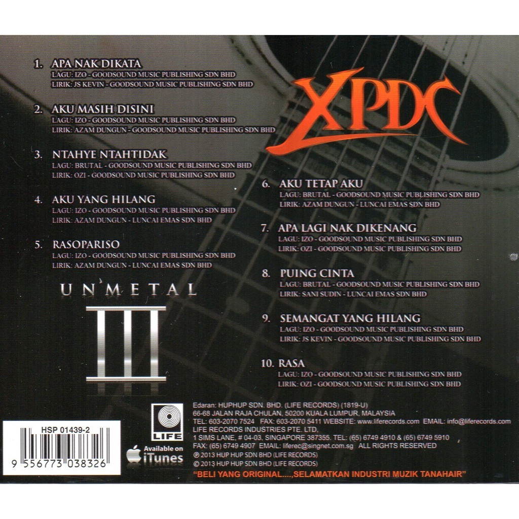 Xpdc Un Metal Iii Cd Shopee Malaysia