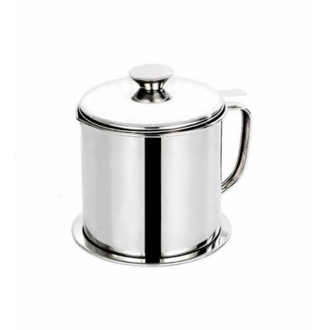 shopee: Oil Pot 304 Stainless Steel Oil Pot Grease Keeper Oil Filter Pot Cooking Oil Pot Oil Strainer Container Pot (0:1:COLORS:1300ML;:::)