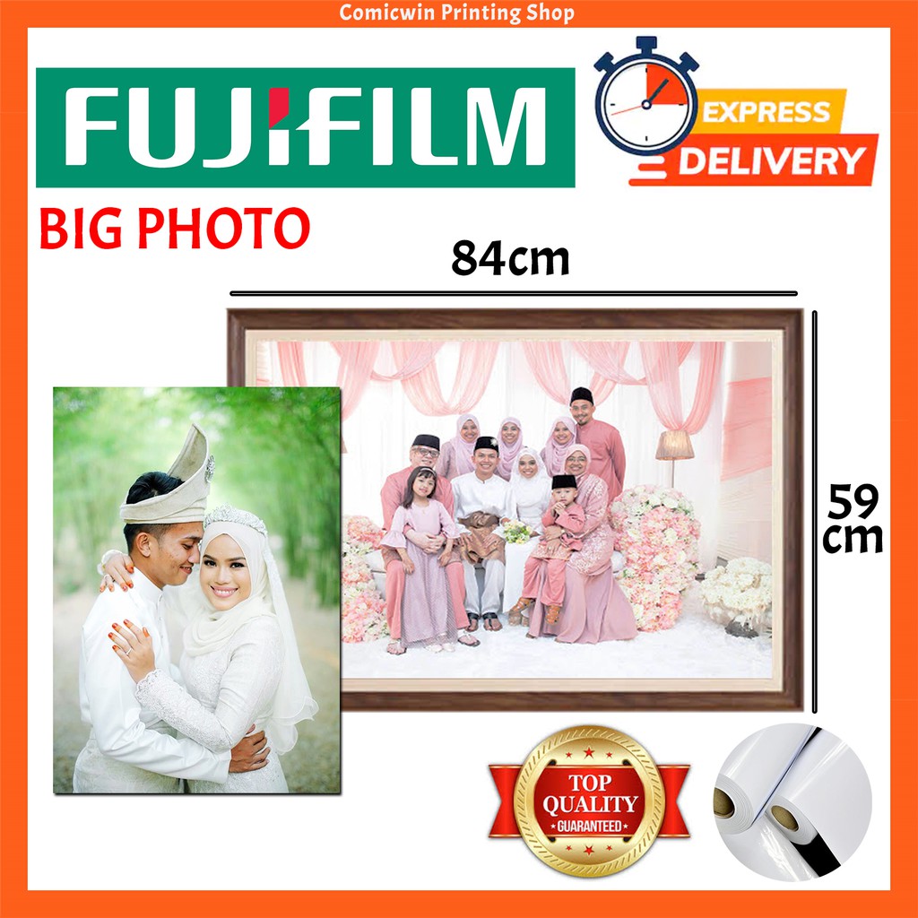 Instant Big Wedding Photo Not Included Frame A1 Glossy Photo A2 Glossy Photo Cuci Gambar Kahwin 结婚照 Shopee Malaysia