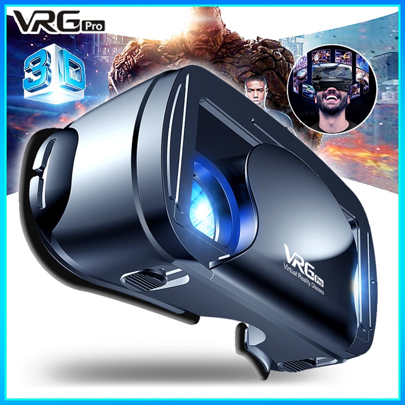 VRG Pro 3D VR Glasses Virtual Reality Full Screen Visual Wide-Angle VR Glasses For 5 To 7 Inch Smartphone Devices