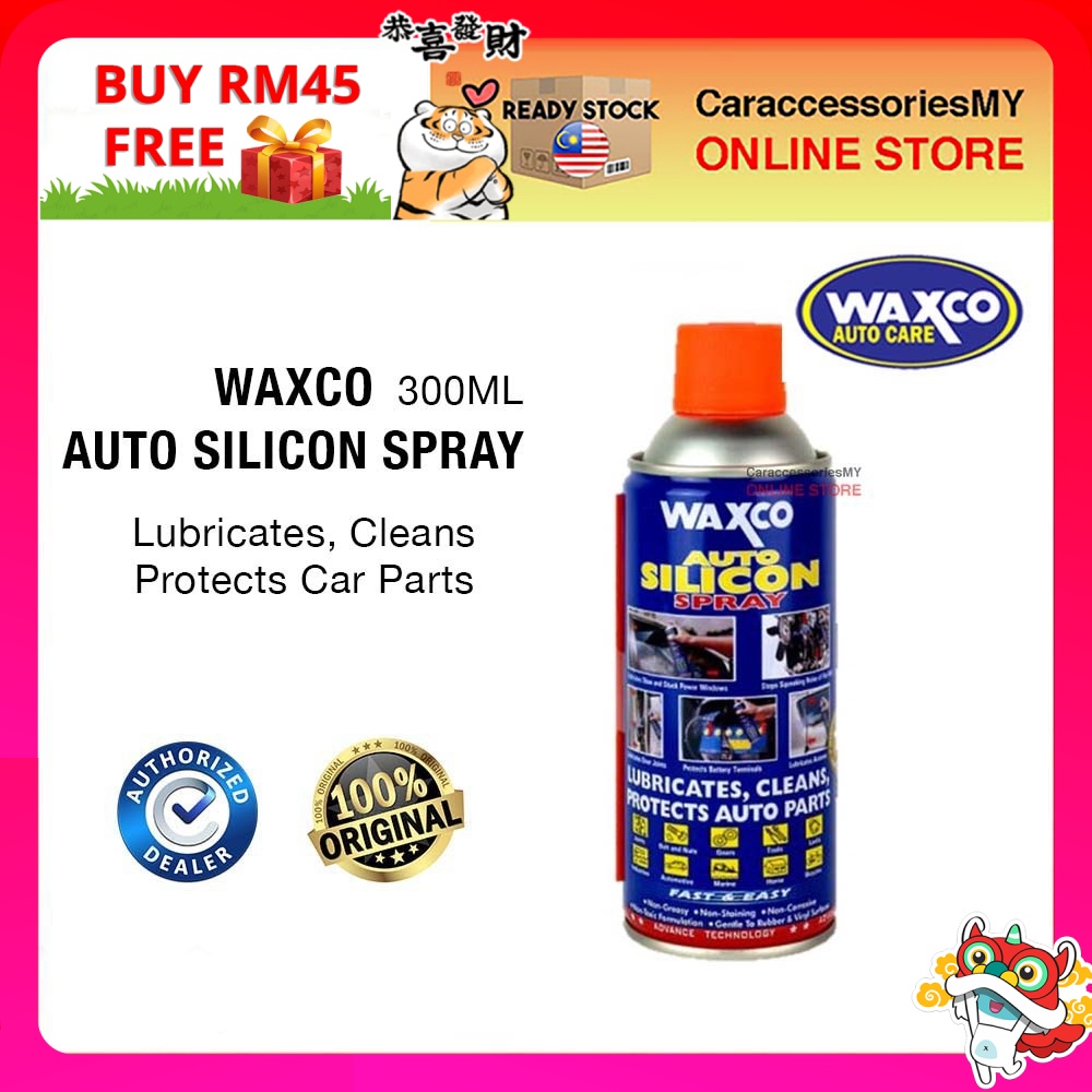 WAXCO Auto Silicon Spray (300ml) car lubricant cleaner spray rubber vinyl protection