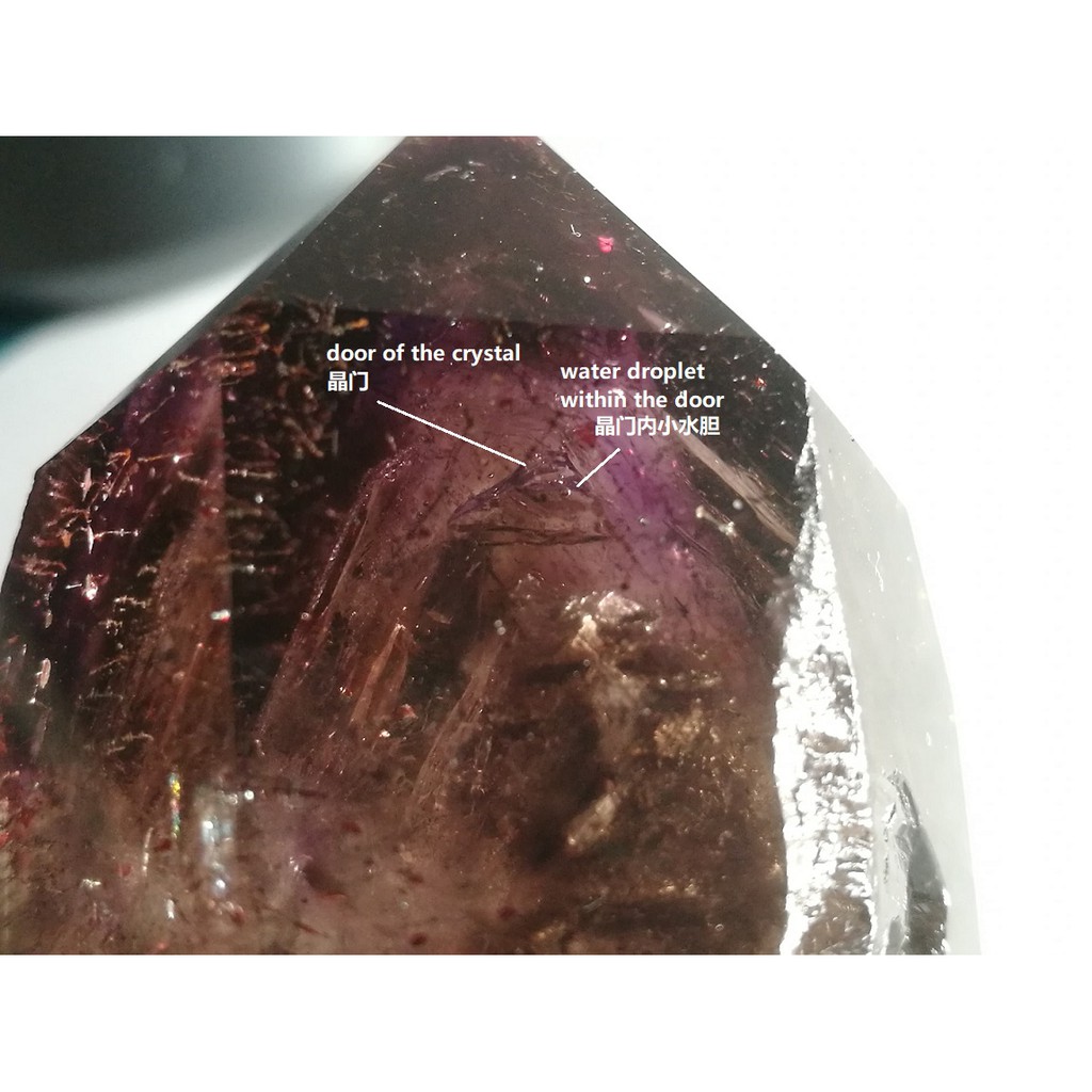 收藏级)天然稀有金发超七权杖水晶原石, 含活动水胆Natural Super 7 