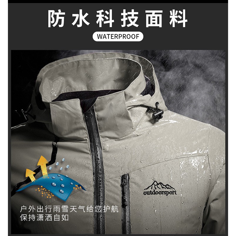 KASAAS Couples Outdoor Jackets for Women Men Hiking Bicycling Sports Quick Dry Solid Windbreaker Waterproof Coats Tops 