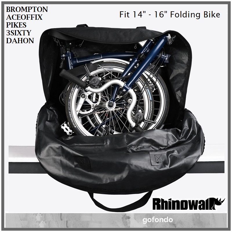 RF163BK Rhinowalk 14 16 inch Folding Bike Carrying Bag for DAHON