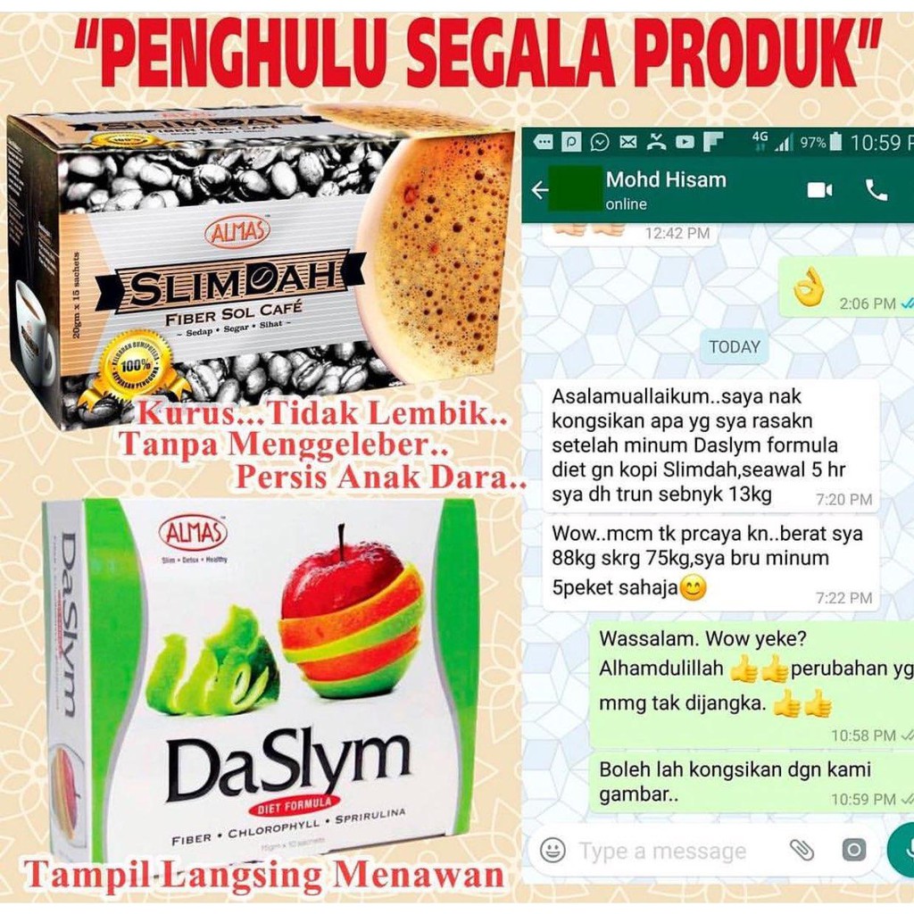 Almas Daslym 15gx10sachet Shopee Malaysia