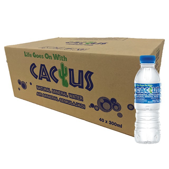 Stock Clearance Cactus Mineral Water 300ml X 40 Bottles Mini Expiry Date Mar 21 Shopee Malaysia