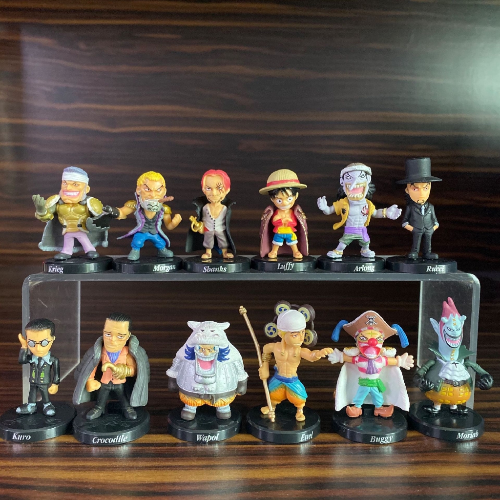 12pcs Set Anime One Piece Figure Devil Fruit Users Crocodile Shanks Straw Hat Luffy Action Figure Pvc Model Doll Toys Shopee Malaysia