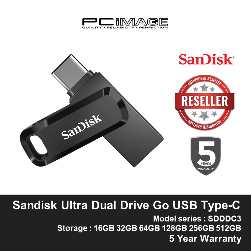 SANDISK ULTRA DUAL DRIVE GO USB3.1 TYPE-C 32GB / 64GB / 128GB / 256GB ...