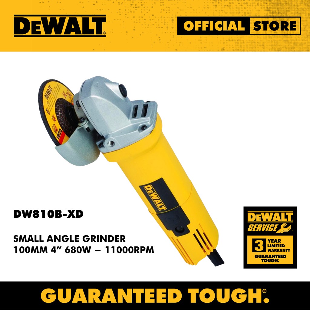 DEWALT DW810B-XD Small Angle Grinder (100mm/680W/11000rpm/4") | Shopee ...