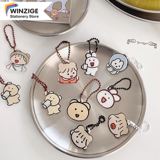 Winzige Korean Cute Pendant Ins Bear Acrylic Backpack Keychain