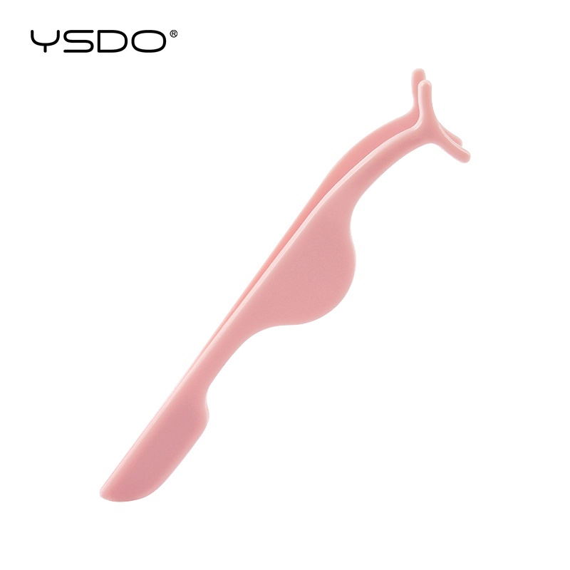 YSDO Eyelash Tweezer 1Pc Lash Applicator Plastic Pink Tweezer Beauty Make Up Tool