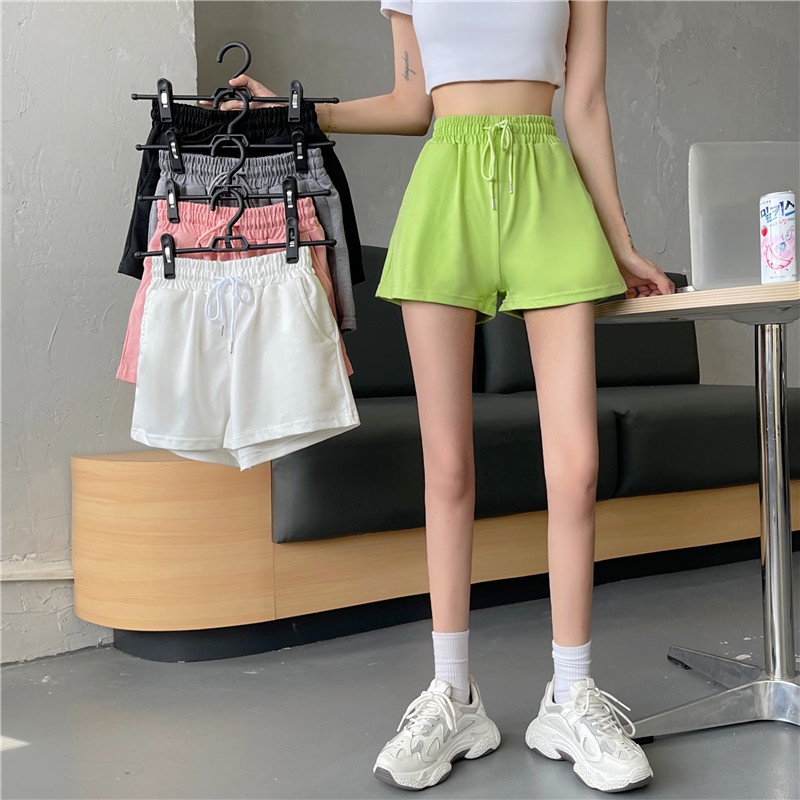 【GSMILE】Summer New Loose Casual Sports Pants Women's High Waist Straight Pants Wide Leg Shorts