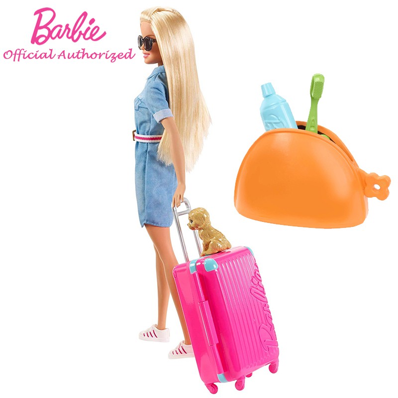 barbie suitcase travel playset