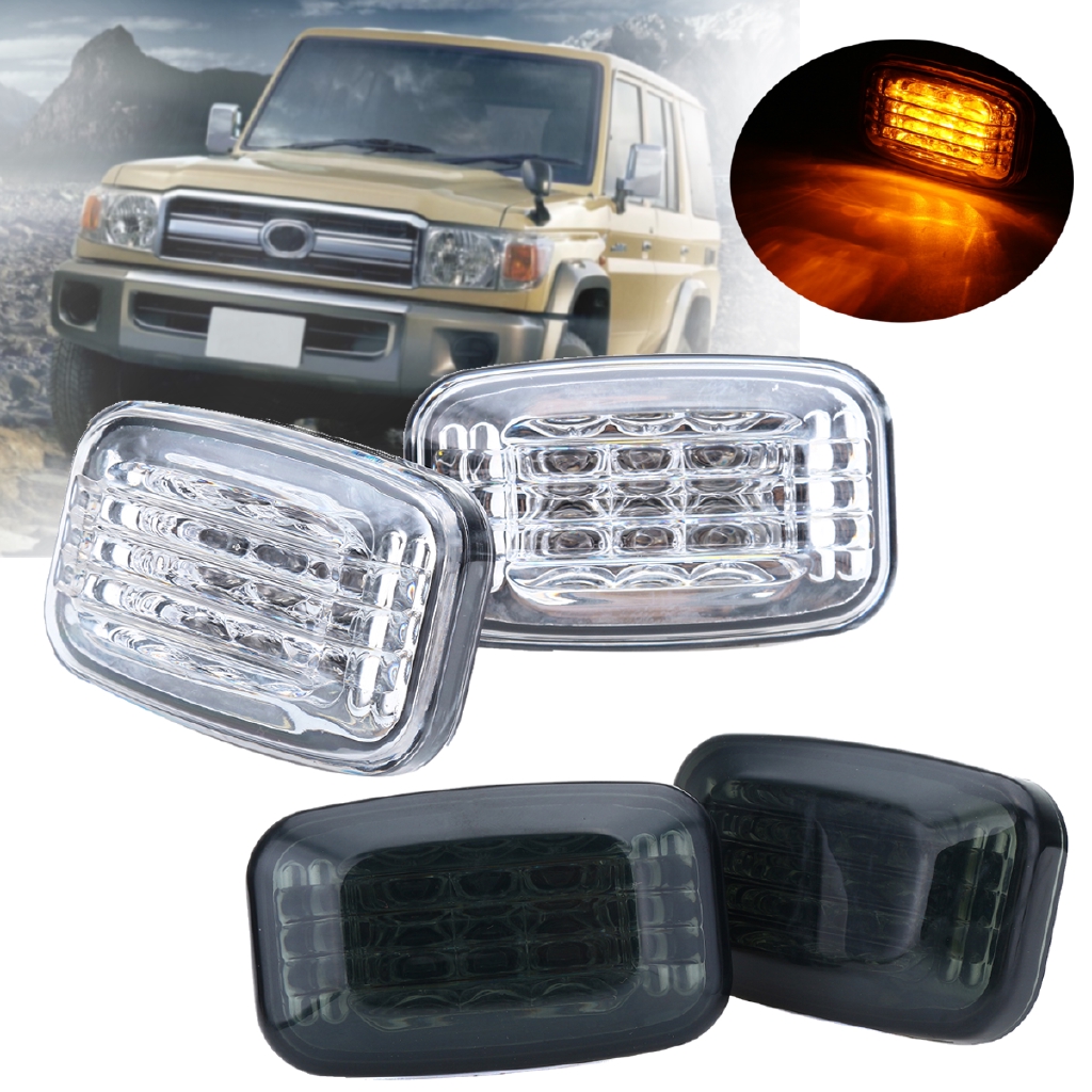 2x Fender Side Marker Turn Signal Light For Toyota Land Cruiser 70