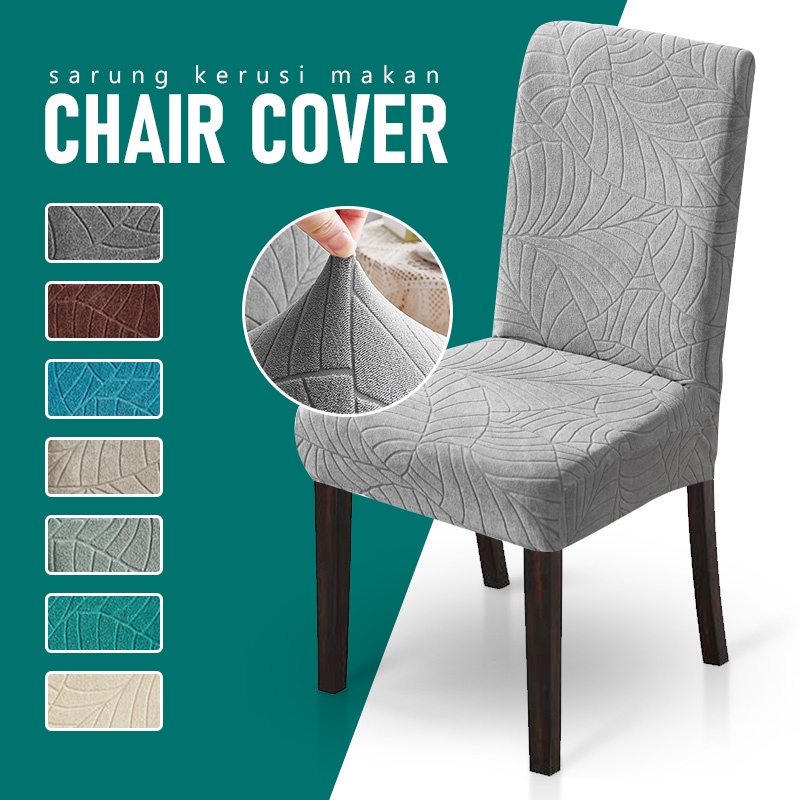 【All in Stock】Thick Waterproof Dining Chair Cover Universal Elastic sarung kerusi meja makan murah for plastik kayu kerusi 椅子套 餐椅套