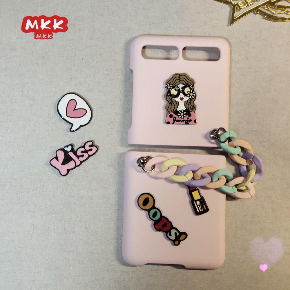 Mkk Original Samsung Galaxy Z Flip Girl Cute Creative Mobile Phone Protective Zflip Case F7070 Folding 5g Cartoon Fashion Model Shopee Malaysia