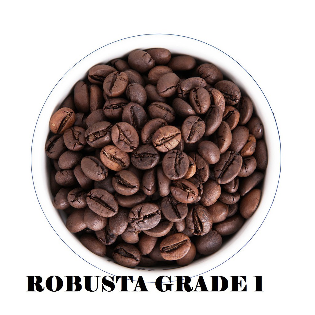 ROAST TO ORDER HIGH QUALITY ROBUSTA COFFEE BEAN GRADE 1 ( FRESH) 500