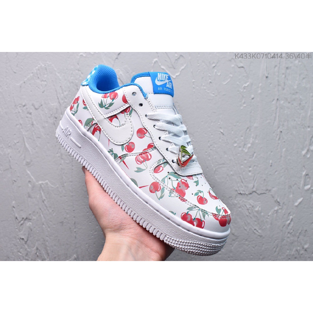 Free Socks Nike Air Force Af1 Court Borough Low 2 Cherry Women S Shoes Couple Shoes Low Top Sneakers Shopee Malaysia