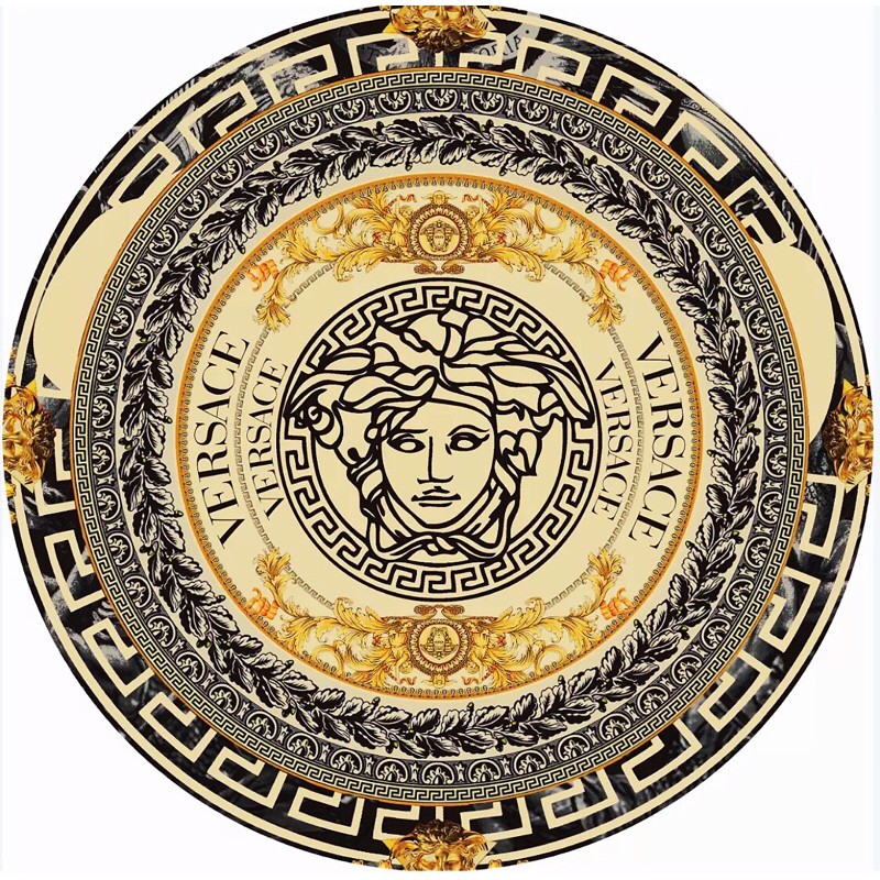 versace circle rug