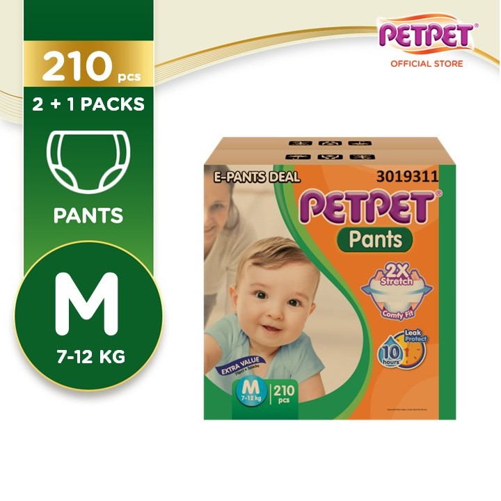 PETPET E-Pants Mega Pack - M-XL (2+1 Packs) - M210s | Shopee Malaysia