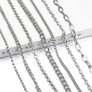 Rhodium Necklace Chains Bulk For DIY Jewelry Findings Making Materials Handmade Supplies
