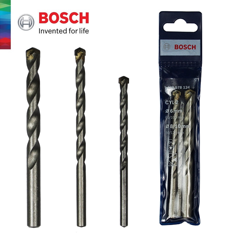 BOSCH 3pcs CYL2 Masonry Drill Bit Set (6,8 & 10 mm) 2608578124