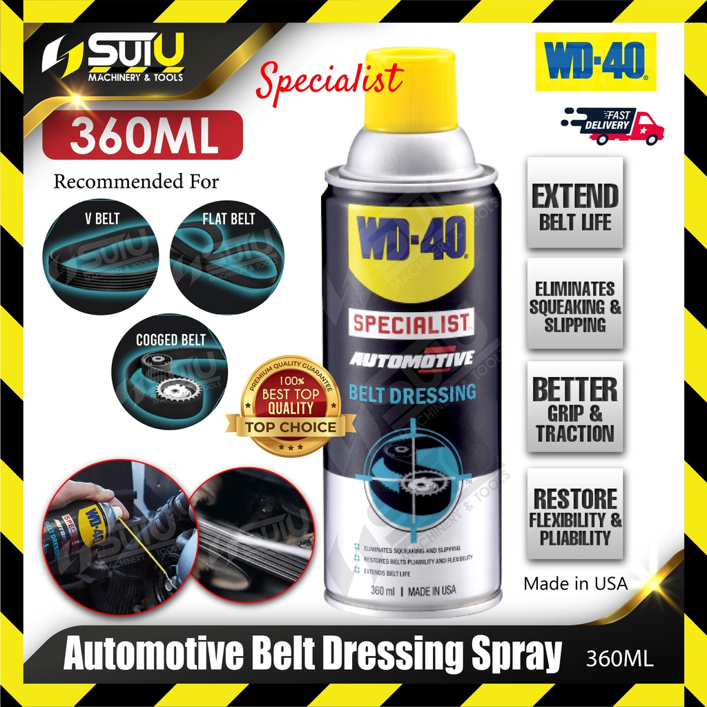 WD-40 360ML Specialist Automotive Belt Dressing Spray (SET A-B ...