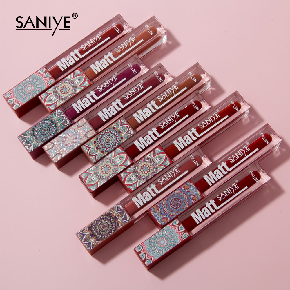 KL READY STOCK【SANIYE】11 Colors 4g Matte Liquid Lip Tint Quick Dry Waterproof Lipstick Fashion Makeup L1181