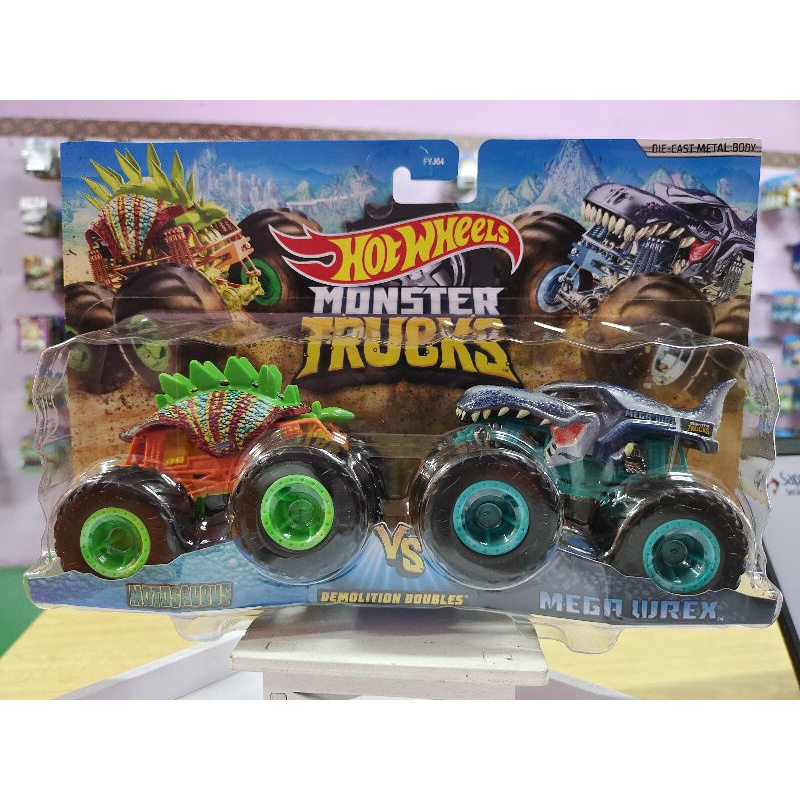 Buy Hot Wheels Monster Trucks Demolition Doubles Motosaurus Vs Mega