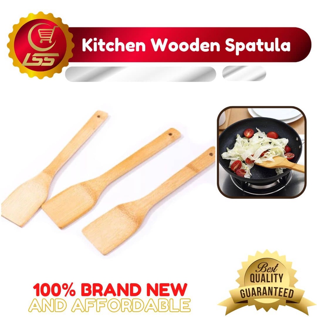 Eco-Friendly Bamboo Kitchen Spatula Kitchenware Heat Resistant Cooking Utensil Wooden Sandok