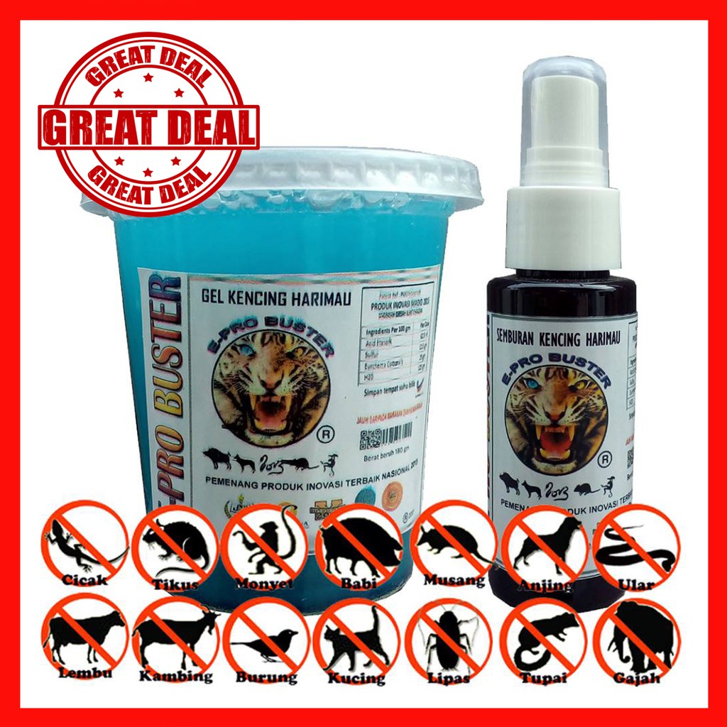 Ready stock[Combo] GEL (180g) + SPRAY (60ml) KENCING HARIMAU E-PRO 