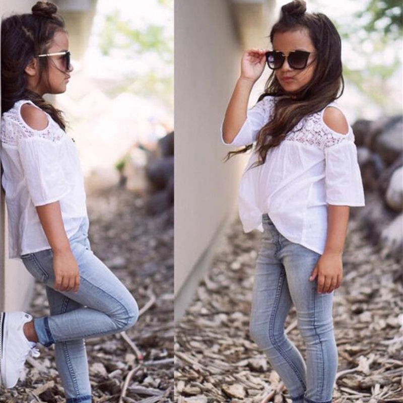 little girl jeans top