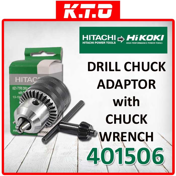 HITACHI 1/2" 10MM DRILL CHUCK ADAPTOR 1/2" 20UNF with CHUCK WRENCH