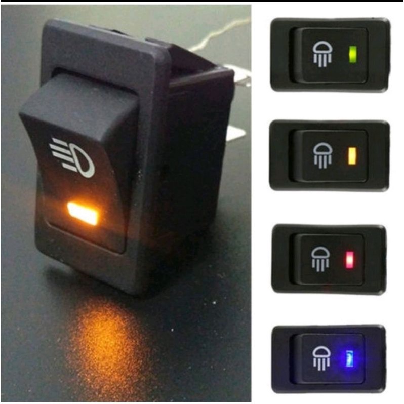 1pcs ASW17D car auto On Off Led Indicator Switch Driving Fog Lamp Work