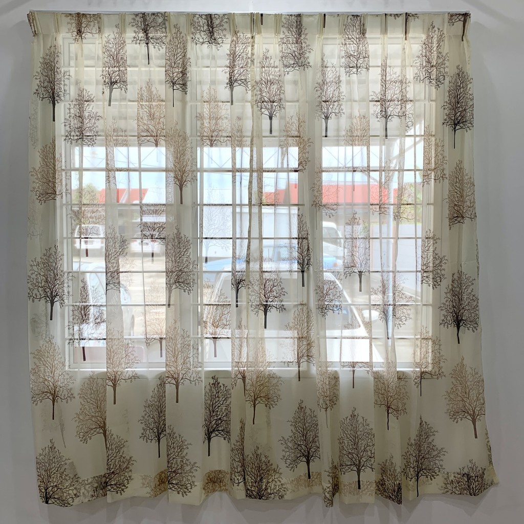 Langsir Jarang Net Curtains Lining Putih Sheer Day Curtain Siap Jahit Langsir Pintu 2 Tingkap 3 Tingkap Sliding Shopee Malaysia