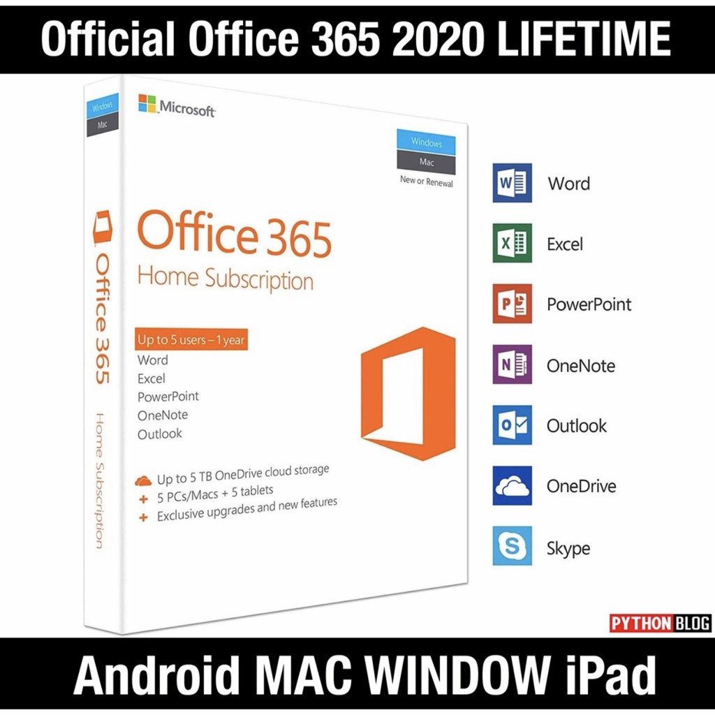 [100%]MICROSOFT Office 365 2020 Windows Mac Android IPAD ...