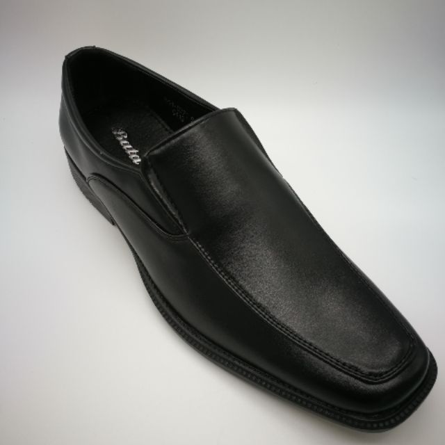 bata black formal shoes