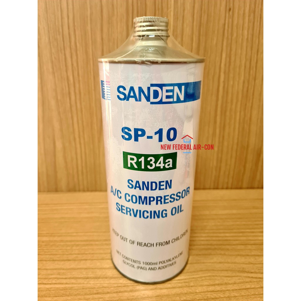 (100% ORIGINAL) SANDEN R134 CAR AIRCOND COMPRESSOR OIL SP-10 (1000CC ...