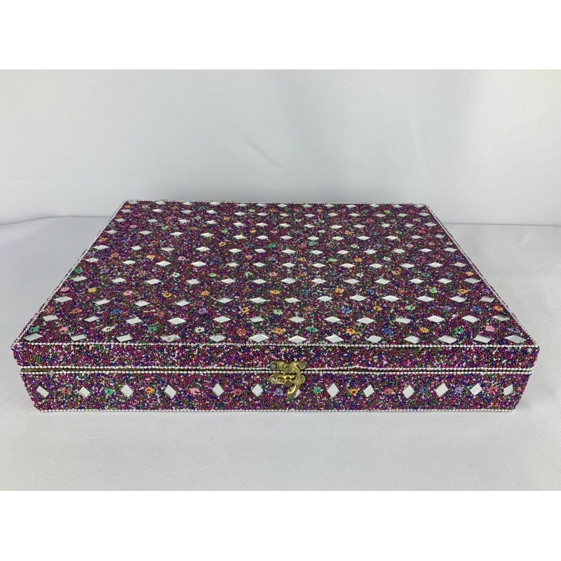 Exquisite Handmade Saree Box Jewellery Gift Storage Treasure Box Home Decoration Deepavali/Hari Raya Decoration.