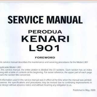 Perodua Bezza B300 Service Workshop Manual Shopee Malaysia