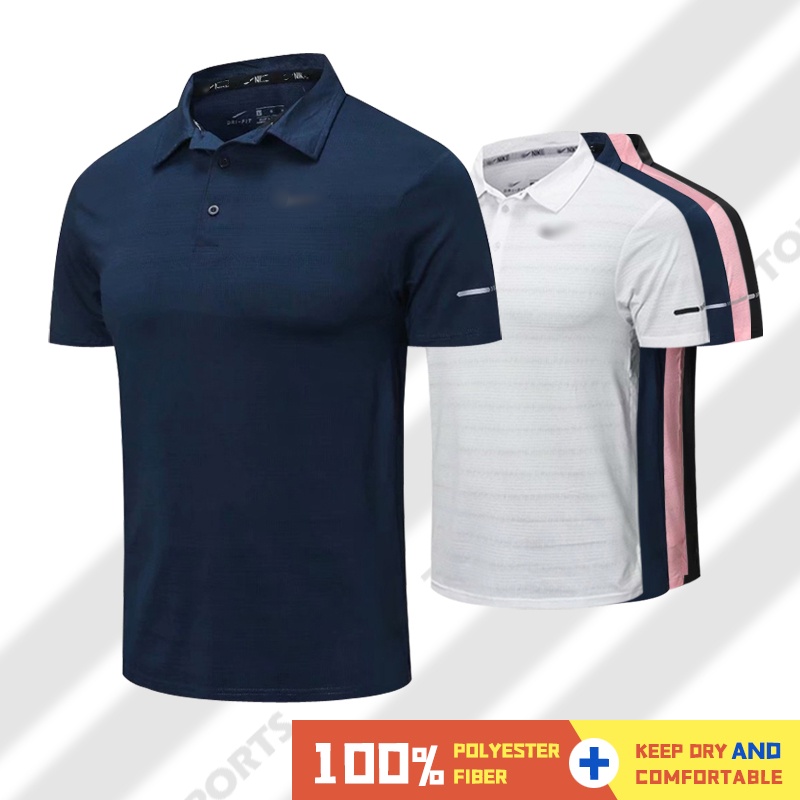 Ready Stock,Sport T Shirt Joker Casual Polo Shirt Simple Plain Slim Short Sleeve Men's Business Lapel Short Sleeve