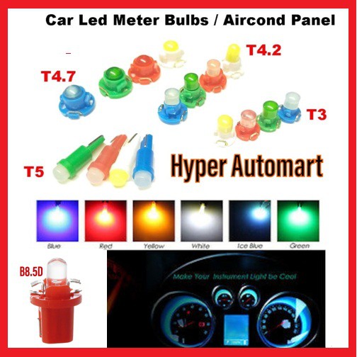 12v T5 T4 7 T4 2 T3 B8 5d Car Meter Bulb Air Cond Panel Led Light Bulb Perodua Proton Wira Saga Myvi Axia Bezza Kereta