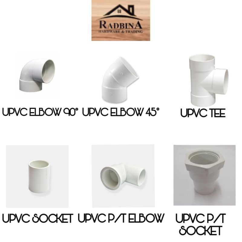 [READY STOCK] UPVC Pipe Fittings Putih (Size: 32mm, 40mm) | Shopee Malaysia