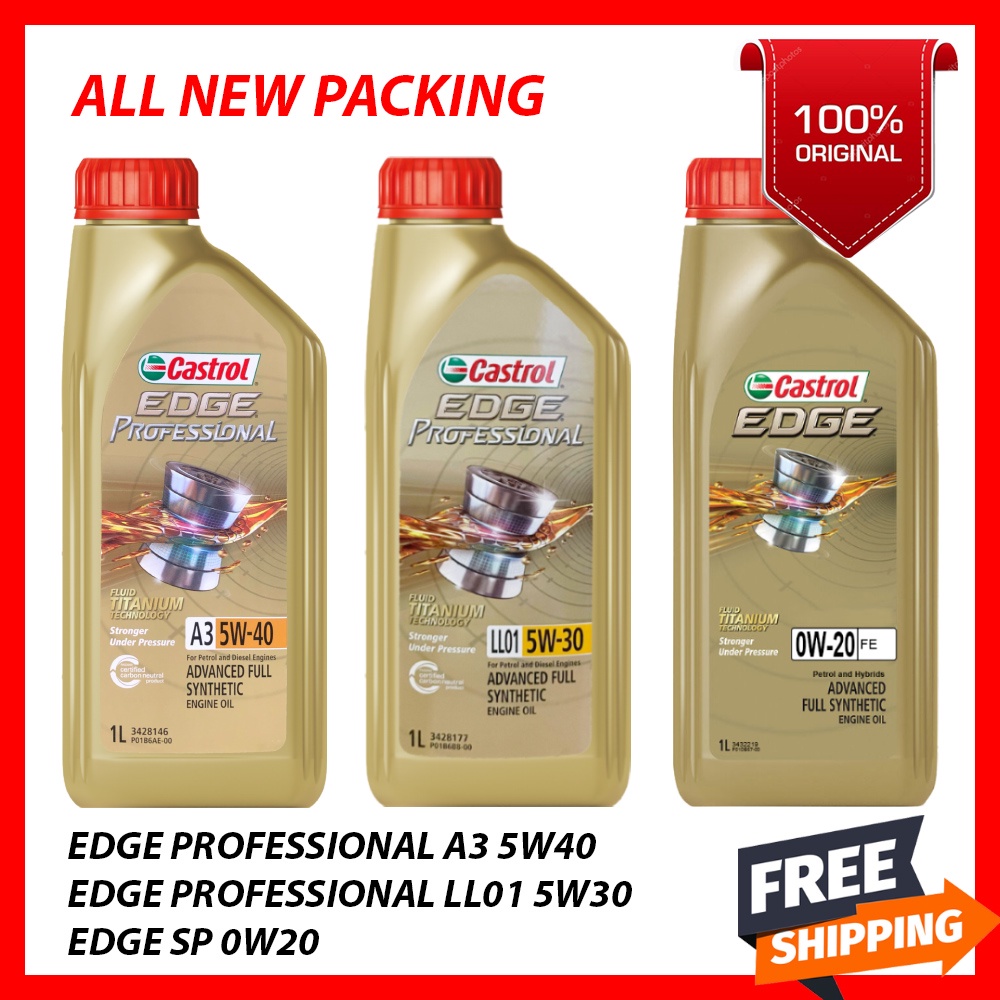 Castrol EDGE PROFESSIONAL A3 5W40 / PROFESSIONAL LL01 5W30 / EDGE 0W20 ...