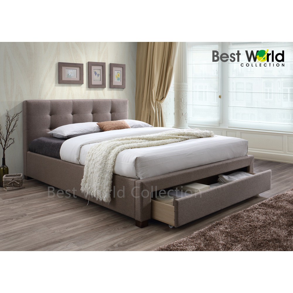Best Adam Cf 8774 Fabric King Size Bed, Best King Platform Bed Frame