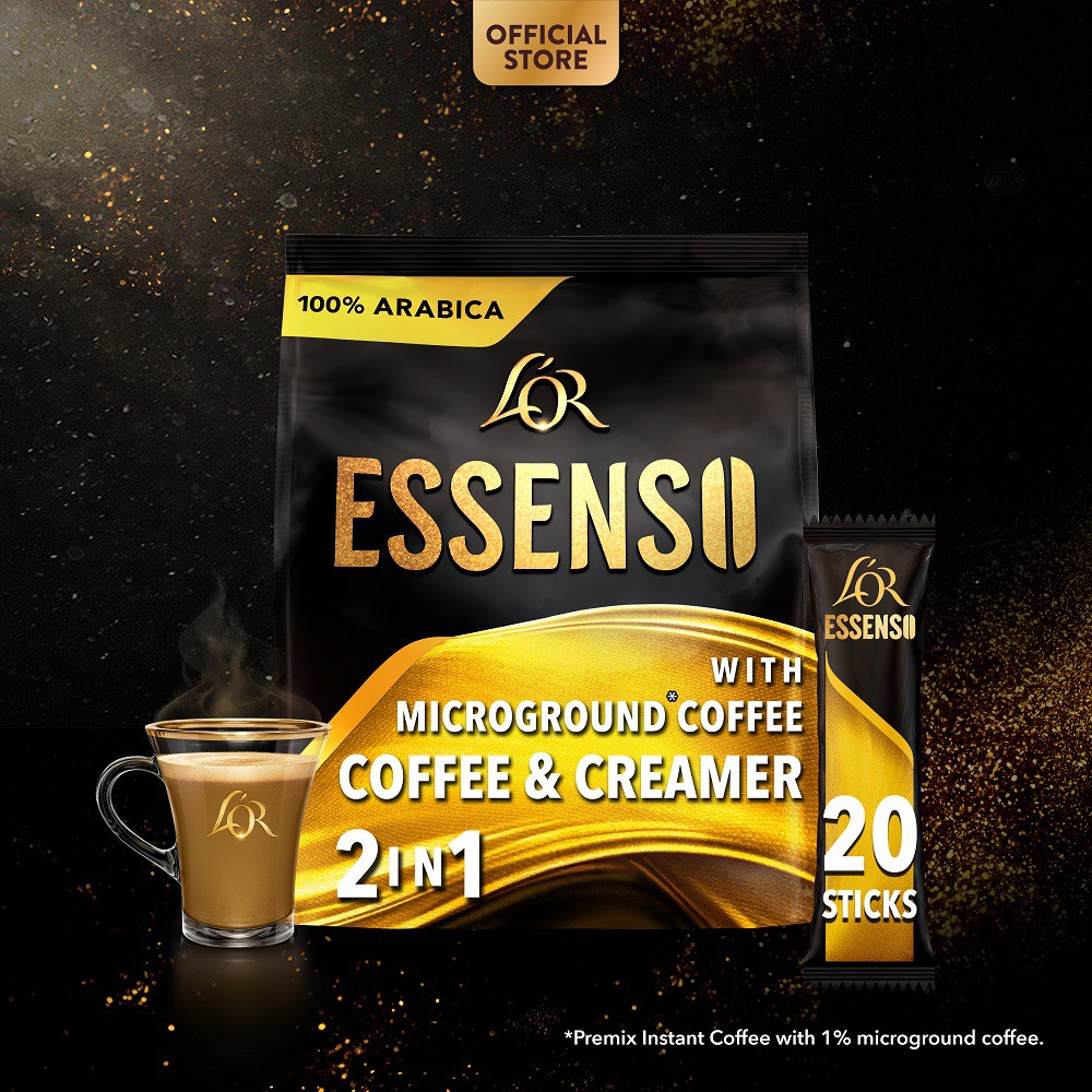 L'OR ESSENSO Coffee & Creamer with Microground Instant 2in1 Coffee, 20  Sticks | Shopee Malaysia
