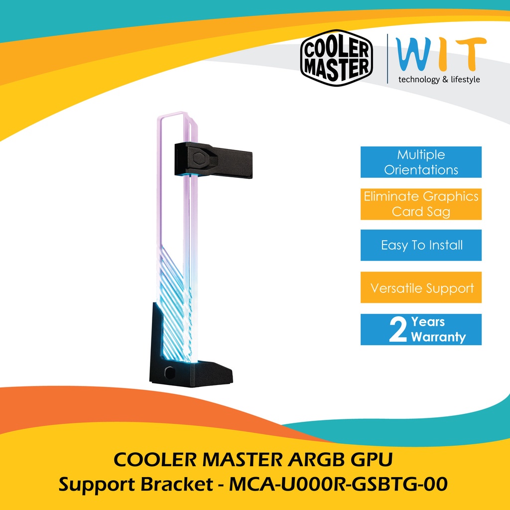 Cooler Master ARGB GPU Support Bracket - MCA-U000R-GSBTG-00