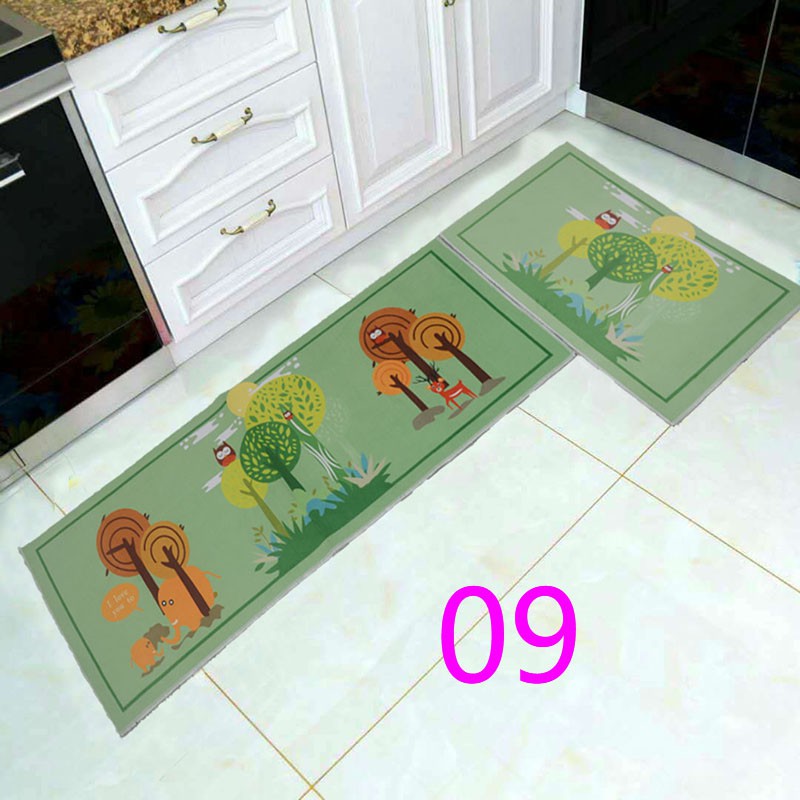 3d Carpet 2pcs Anti Slip Bedroom Kitchen Living Room Floor Mat Set