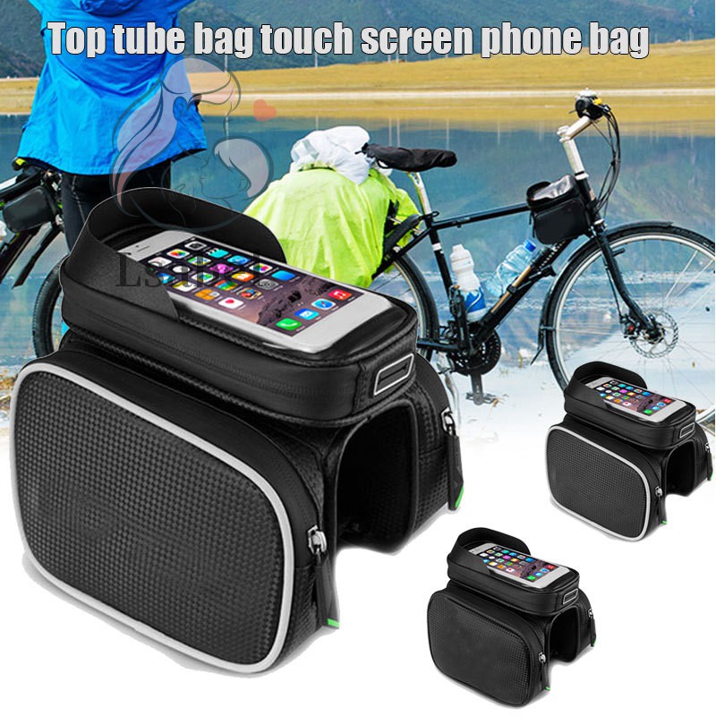 top tube bag with phone window